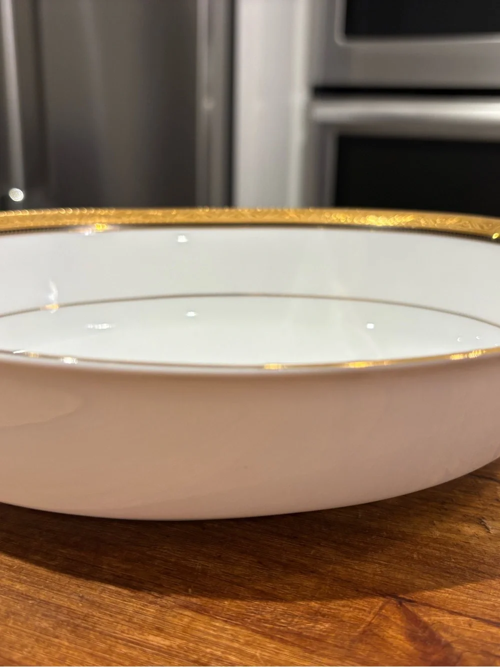 Noritake Kingswood Gold Serving Vegetable Bowl